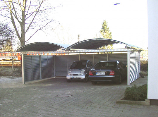 Referenz D-22525 Hamburg, Carport, Bogendach, Trapezblech von Welcomp