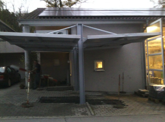 Referenz D-71665 Vaihingen, Carport, Freitragend, Trapezblech von Welcomp
