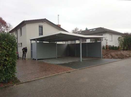 Referenz D-74199 Untergruppenbach, Carport, Pultdach, Trapezblech von Welcomp