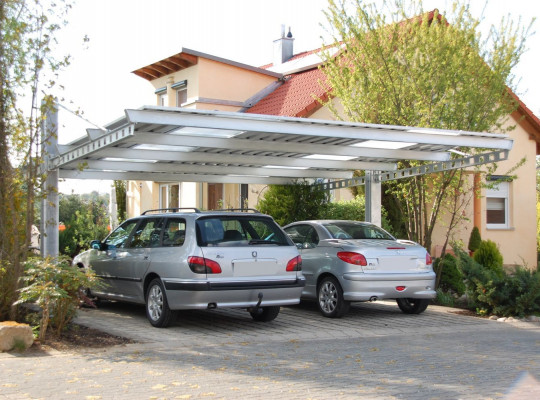 Referenz D-74321 Bietigheim-Bissingen, Carport, Freitragend, Trapezblech, Lichtband von Welcomp