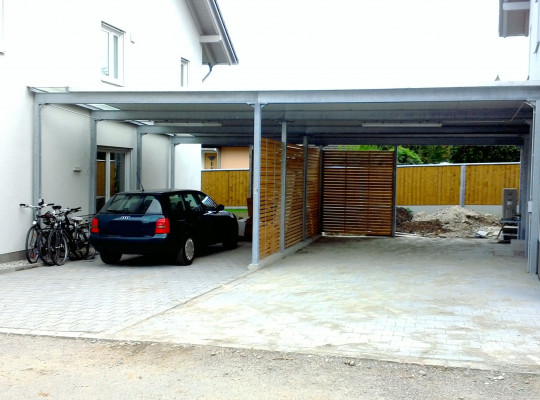 Referenz D-85646 Anzing, Carport, Pultdach, Trapezblech von Welcomp