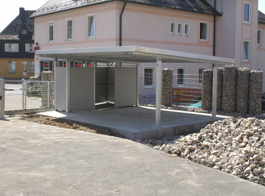 Referenz D-95152 Selbitz, Carport, Pultdach, Trapezblech von Welcomp