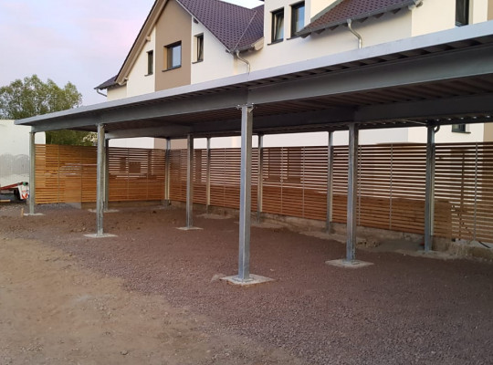 Referenz D-76863 Herxheim, Reihenanlage, Pultdach, Trapezblech von Welcomp