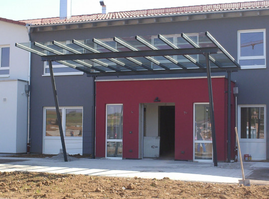 Referenz D-97990 Weikersheim, Überdachung, Pultdach, Glas von Welcomp