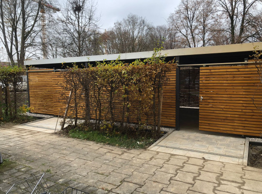 Referenz D-81249 München, Fahrradhaus, Gründach, Gründach, Pulverbeschichtung von Welcomp