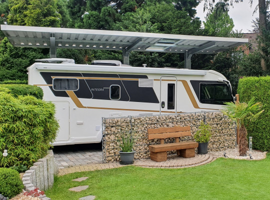 Referenz D-44892 Bochum, Carport, Freitragend, Trapezblech, Lichtband von Welcomp