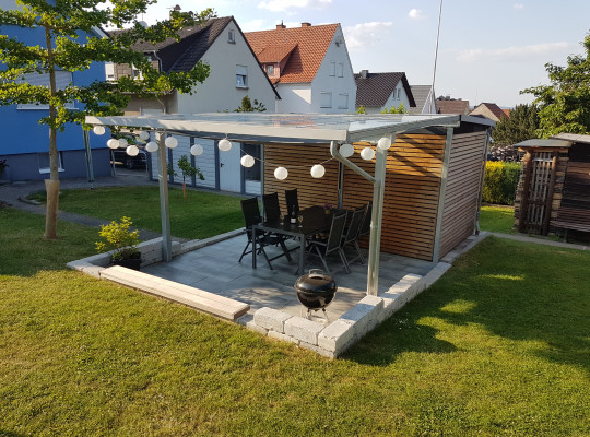 Referenz D-36266 Heringen, Überdachung, Pultdach, Glas von Welcomp