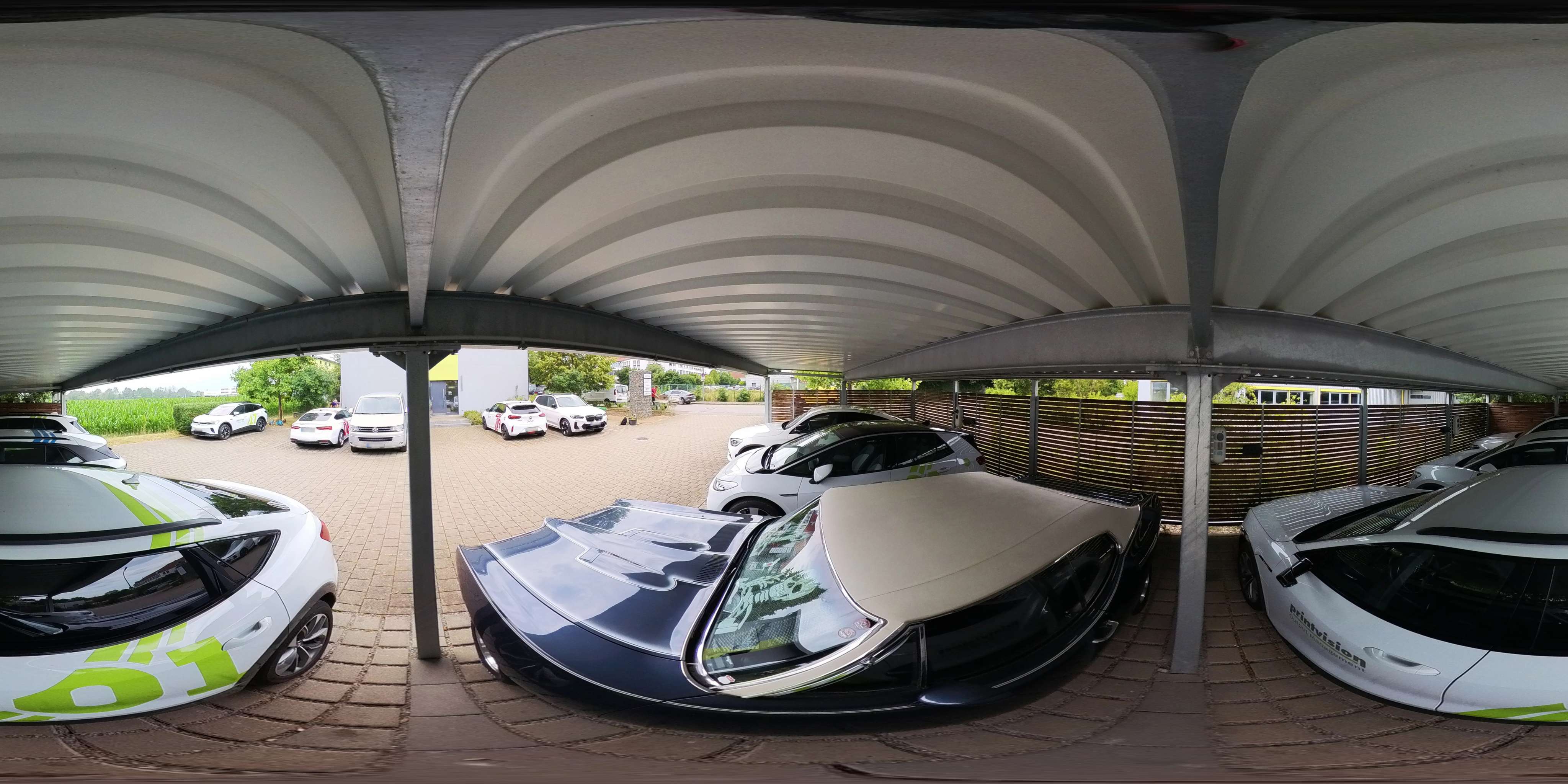 Interaktives Carport-Panorama (Trapezblech)