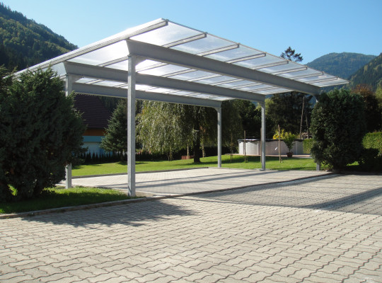 Referenz A-9546 Bad Kleinkirchheim, Carport, Pultdach, Acryl / Polycarbonat von Welcomp
