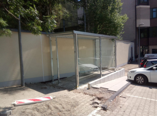Referenz D-44139 Dortmund, Überdachung, Pultdach, Trapezblech von Welcomp