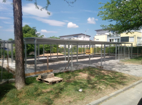 Referenz D-74321 Bietigheim-Bissingen, Fahrradhaus, Pultdach, Trapezblech von Welcomp