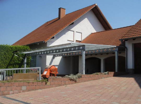 Referenz D-76835 Roschbach, Carport, Pultdach, Acryl / Polycarbonat von Welcomp