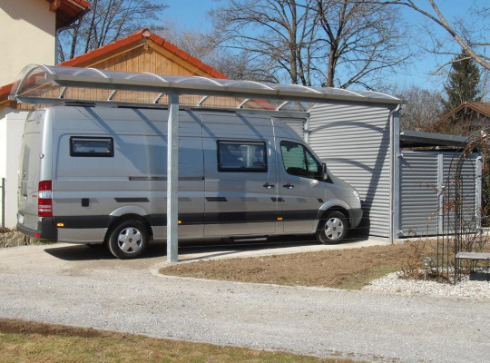 Referenz D-83620 Vagen, Carport, Bogendach, Acryl / Polycarbonat von Welcomp