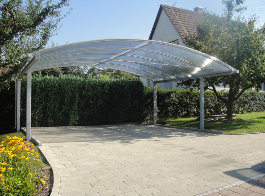 Referenz D-88480 Achstetten, Carport, Bogendach, Acryl / Polycarbonat von Welcomp