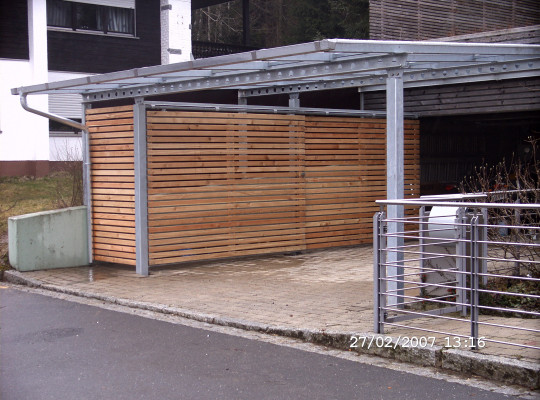 Referenz D-92539 Schönsee, Carport, Pultdach, Acryl / Polycarbonat, Holz von Welcomp