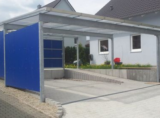 Referenz D-95473 Creußen, Carport, Pultdach, Acryl / Polycarbonat, HPL-Platte von Welcomp